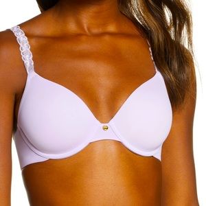 Pastel purple lace lightly lined bra